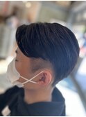 クセを活かした七三ツーブロック