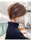 【斉藤 航人】大人かわいい丸みショートでイメチェンヘア