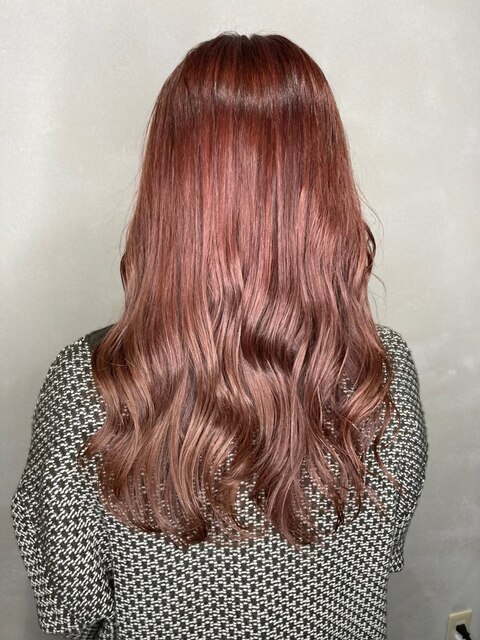 暖色カラー/ピンクベージュマーメイドヘア