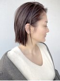 大人可愛い30代40代前下がりボブ耳掛け