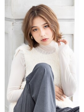 トティア 福島(Totia) 【Totia福島】ニュアンスボブ×カーキベージュ