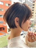 30代40代大人女性/前髪ありショートボブ/ショートヘア/髪質改善