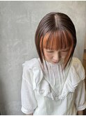 【フェイスフレーミング】インナーカラー×オレンジ