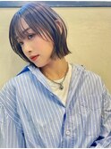 フェイスレイヤーボブ 透明感カラー 切りっぱなしベージュt220