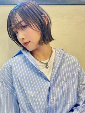 トルネード(TORNADO) フェイスレイヤーボブ 透明感カラー 切りっぱなしベージュt220