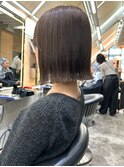 髪質改善縮毛矯正レイヤーカット顔周り前髪韓国ミニウルフ