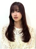 20代 30代 韓国風巻き  カシスブラウン レイヤーカット 美髪