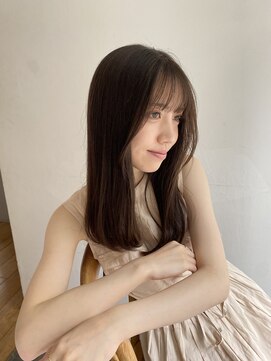 ガーランド (Garland) 大人かわいい美髪ストレート小顔顔まわりレイヤーまろベージュ