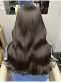 ブリーチなし　グレージュ　ベージュ透明感カラー