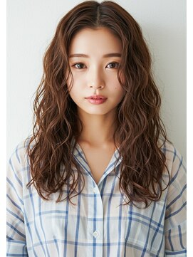 ライフイズ プレジャー 磐田中泉店(Life is… PLEASURE) #磐田 ふわふわパーマ×シナモンブラウン