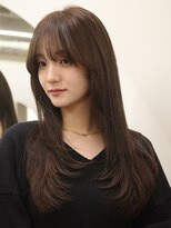 ノイカーム(noi Calm) 髪質改善トリートメントミルクティーベージュカラーくびれヘア