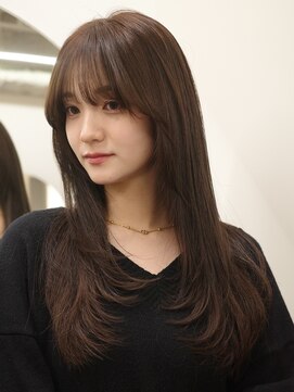 ノイカーム(noi Calm) 髪質改善トリートメントミルクティーベージュカラーくびれヘア