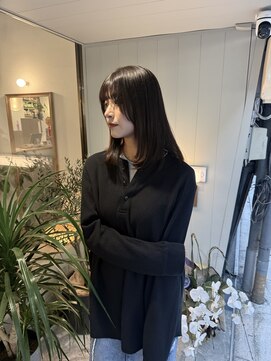 大人可愛いいレイヤーカット/2wayバング/アッシュベージュ