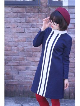 ルーミールーム(RoomieRoom) 大人可愛いモディストボブナチュラルブラウン艶カラー