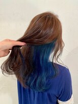 マーブルトウキョウネオリーブ(marbles tokyo neolive)&nbsp;マーブル三軒茶屋/☆インナーカラー×ブルー/ブリーチ数回☆