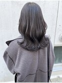 美シルエットS字ウェーブくびれロングヘア×黒髪アッシュ