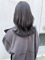 ヘアデザイン ソラ(Sola)&nbsp;美シルエットS字ウェーブくびれロングヘア×黒髪アッシュ