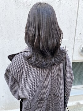 ヘアデザイン ソラ(Sola) 美シルエットS字ウェーブくびれロングヘア×黒髪アッシュ