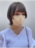 ショートウルフ×アッシュグレージュ