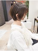 30代40代/横顔美人/サイドバング/ショートボブ