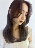 艶感のあるワンカール韓国ヘア