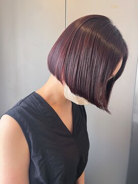 スペシウムバイアンバースデー(spacium by UNBIRTHDAY) クラシカルボブ/艶ボルドーピンクブラウン【HIYORI】