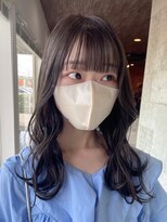 ミルヘアデザイン(mil hair design) レイヤーカットアッシュカラーグレージュ透明感カラー前髪