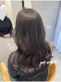 ふんわりグレージュ×セミロング