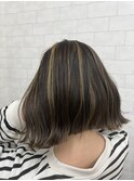 【iikanji hair】ショートボブ×コントラストハイライト