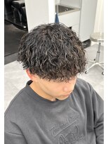 ノイセル 心斎橋(Noisyle)&nbsp;ツイストスパイラルパーマ×前下がりマッシュ×ツーブロ×無造作