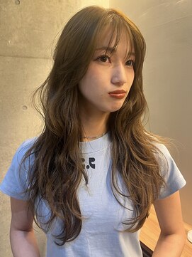 ナループロアボタン(Nalu pu loa BOTAN) オリーブカラー/ブリーチなしダブルカラー/レイヤーカット