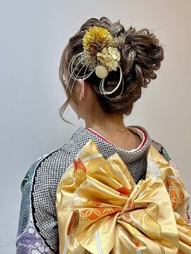 ヒビヲ(HIBIO) 横浜卒業式ヘア着付け成人式浴衣ダブルカラーハイトーンカラー