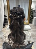 ふわふわハーフアップ