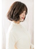 □グレーベージュゆるふわ小顔Aラインボブ316志木20代30代40代