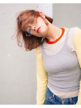 ベンジー オウン 代々木上原店(benji own) ピンクベージュ ダブルカラー