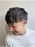 ショートレイヤーラウンドショートツーブロックメンズ