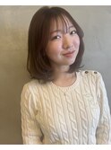 20代30代40代大人かわいい 小顔 前下がりボブ  ひし形シルエット