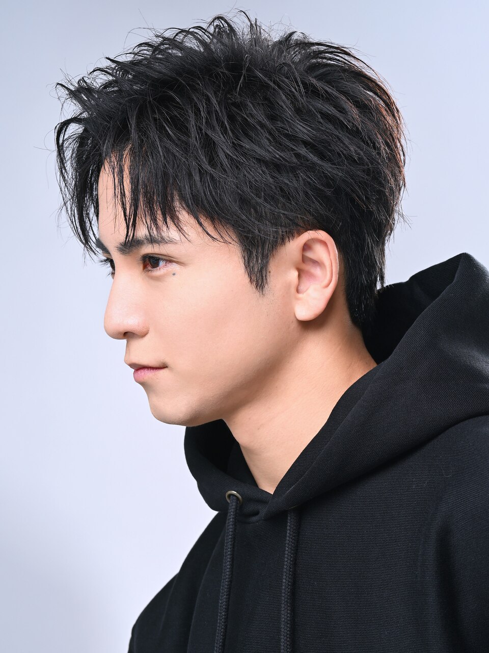 アップバングショート【黒髪ツーブロック刈り上げ】：L262818548