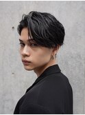 センターパートシャドウパーマスパイラルパーマルーズパーマ