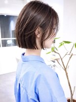 アンク(ank)&nbsp;20代30代40代レイヤーボブミニボブセピアグレージュ艶カラー美髪