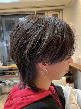 スタジオフォーエイチ(STUDIO 4H) ハイライト/マッシュウルフ/毛流れパーマ/韓国マッシュ/インナー