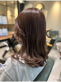 マロンブラウン/レイヤースタイル/30代40代/大橋