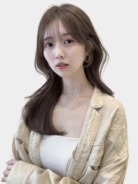 ユーフォリア 渋谷グランデ(Euphoria SHIBUYA GRANDE) くびれヘア  ベージュカラー レイヤーカット シースルーバング