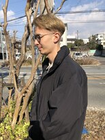 ウニレ バイ センス(unire by sense)&nbsp;【メンズ/ブリーチ】センターパート/ブリーチでベージュカラー