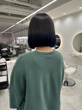 ナイロンバイセレクション(NYLON by Selection.) グレー エンズネイビーカラー