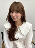 顔周りカット 韓国へア 美髪 20代 ブリーチ ベージュ ハイトーン