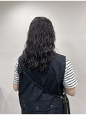 癖活かしパーマ ミディアム 地毛風カラー