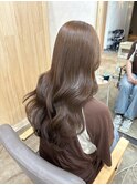 ハニーベージュカラー　ロング　大人可愛い