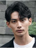 センターパートニュアンスパーマ韓国シャドウフェザーパーマ30代