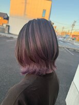 ヘアーアンドエステティック ヴェリス(hair&esthetic Velis) 【Velis】くびれボブ パープルインナーカラー